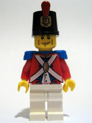 LEGO Minifigure-Imperial Soldier II - Shako Hat Decorated, Cheek Lines-Pirates / Pirates II-PI087-Creative Brick Builders